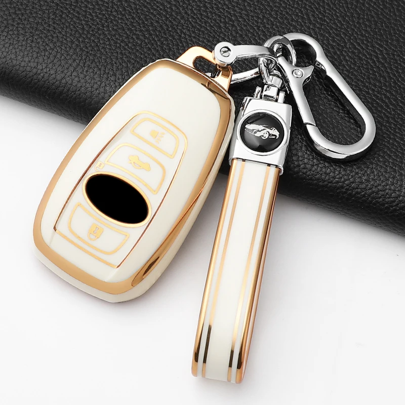 

TPU Car Key Case Cover Shell For Subaru WRX XV Crosstrek Legacy BRZ Forester Impreza STi Outback Protective Keychain Accessories