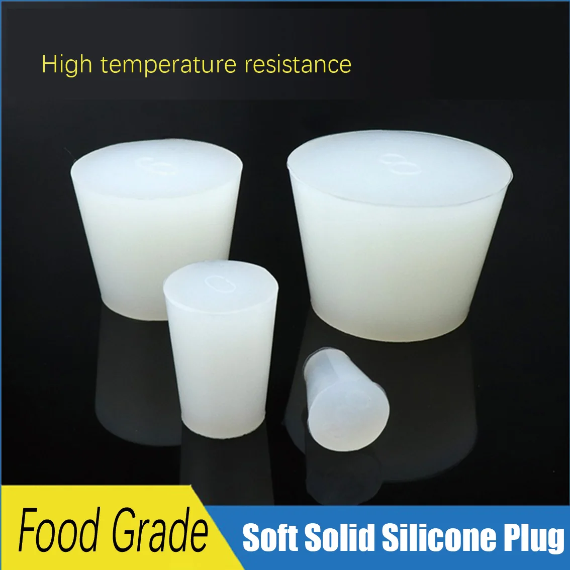 식품 등급 실리콘 고무 플러그 와인 스토퍼 솔리드 & 구멍 에어락 밸브 발효통 홈 맥주 양조 등