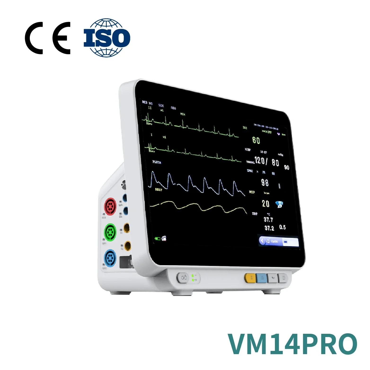 VM14Pro  Portable Inch Oximetry Cardiac Detector Pet Animal Multi-parameter Medical