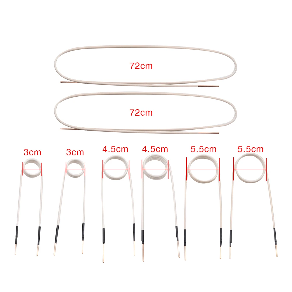 3/8/10 bobinas aquecedor magnético diy bobinas de indução 30mm/40/50/750 kits de bobina de indução acessórios de calor sem chama