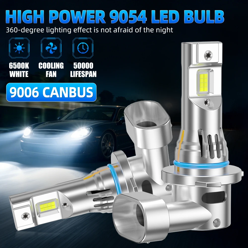 

2PCS Mini H1 H4 H7 LED Headlights 9054 CSP Wireless 6500K White 9005 9006 H11 Car Lights Bulb DRL 12V Auto Light Kits Plug and