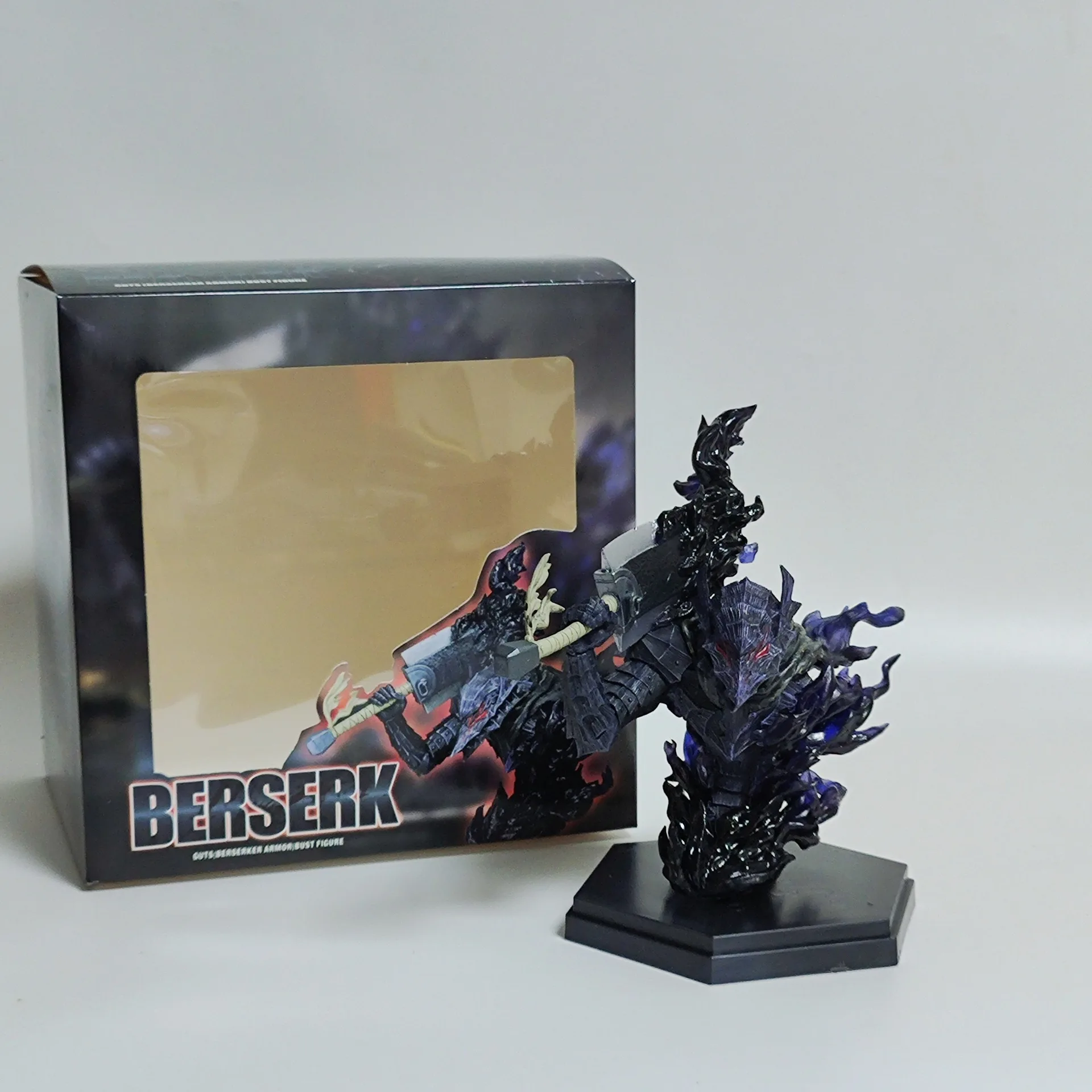 

12cm Berserk Armor Bust Guts Anime Figure Peripheral Model Half-body Statue Desktop Decoration Ornaments Kids Birthday Gift Toys