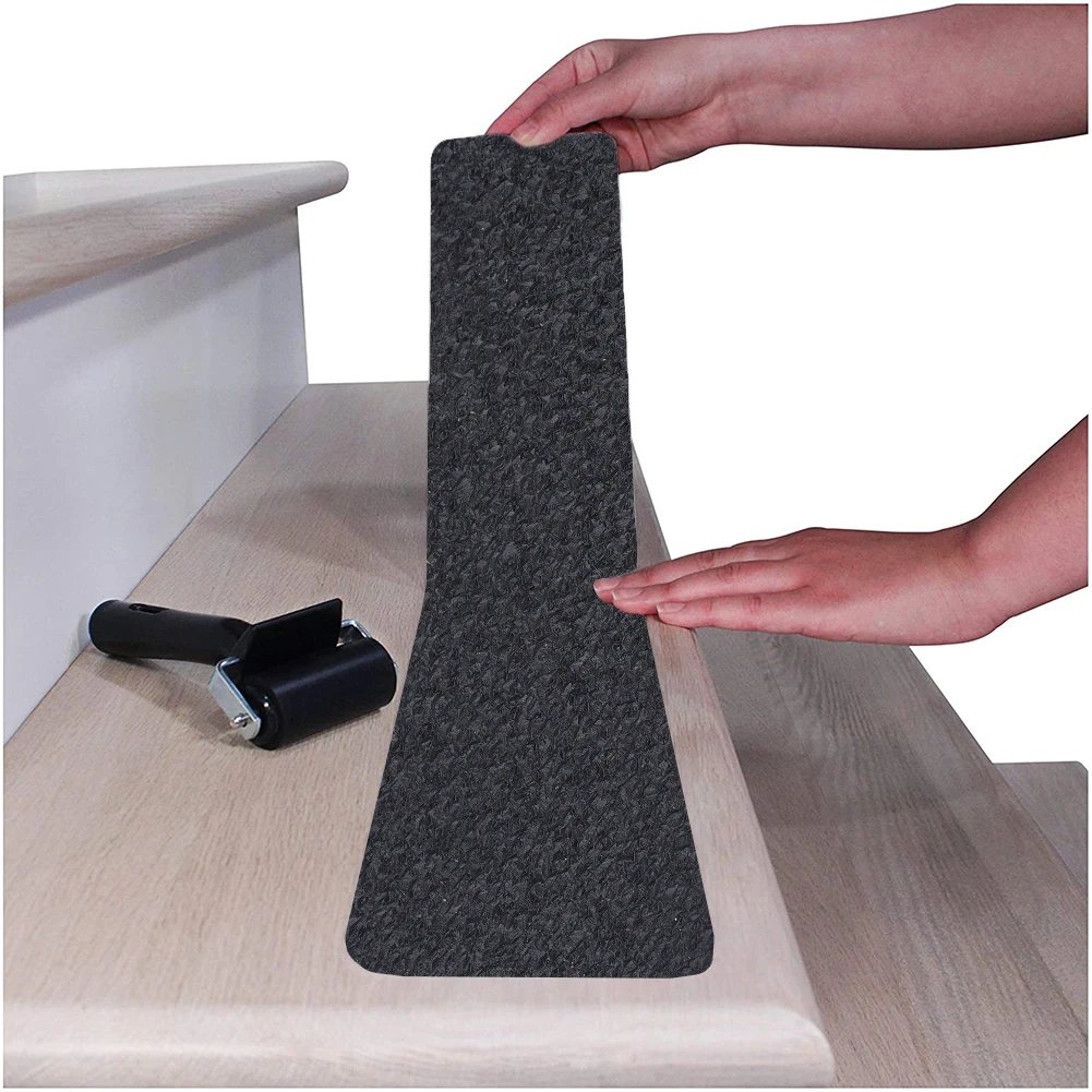 Non Slip Safety Grip Tape with Roller Anti-Slip Indoor/Outdoor Stickers Strong Adhesive Safety Traction Tape Stairs Floor Ground