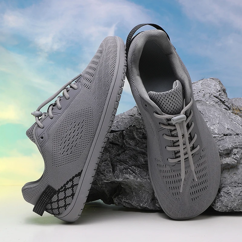أحذية رجالية بمقدمة واسعة قابلة للتنفس، أحذية رياضية بمقدمة واسعة للجنسين، أحذية كاجوال شبكية محبوكة، أحذية جري خفيفة الوزن للاستخدام في الهواء الطلق #3
