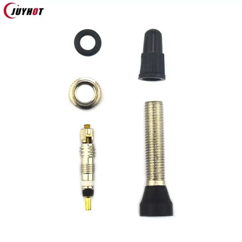 2PCS 34/40/48/60MM Brass Stem Bicycle Tubeless Tire Valve Road Bike Nipple Universal Valve Cap For Most MTB And ROAD BIKE Rims