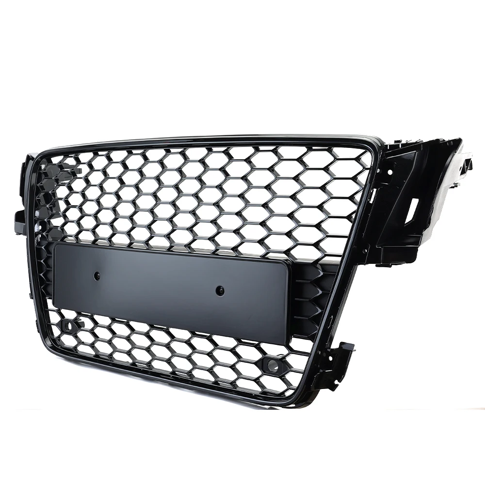 Honeycomb Racing Grills for Audi A5 2008 - 2012 EU Version Matte Black Replacement Front Bumper Mesh Grille Car Accessories