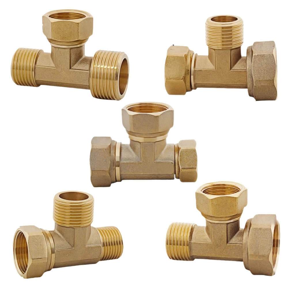 Reducing Tee Fittings Connector Converter Water Diverter Garden Irrigation Shower Adapter 1/2