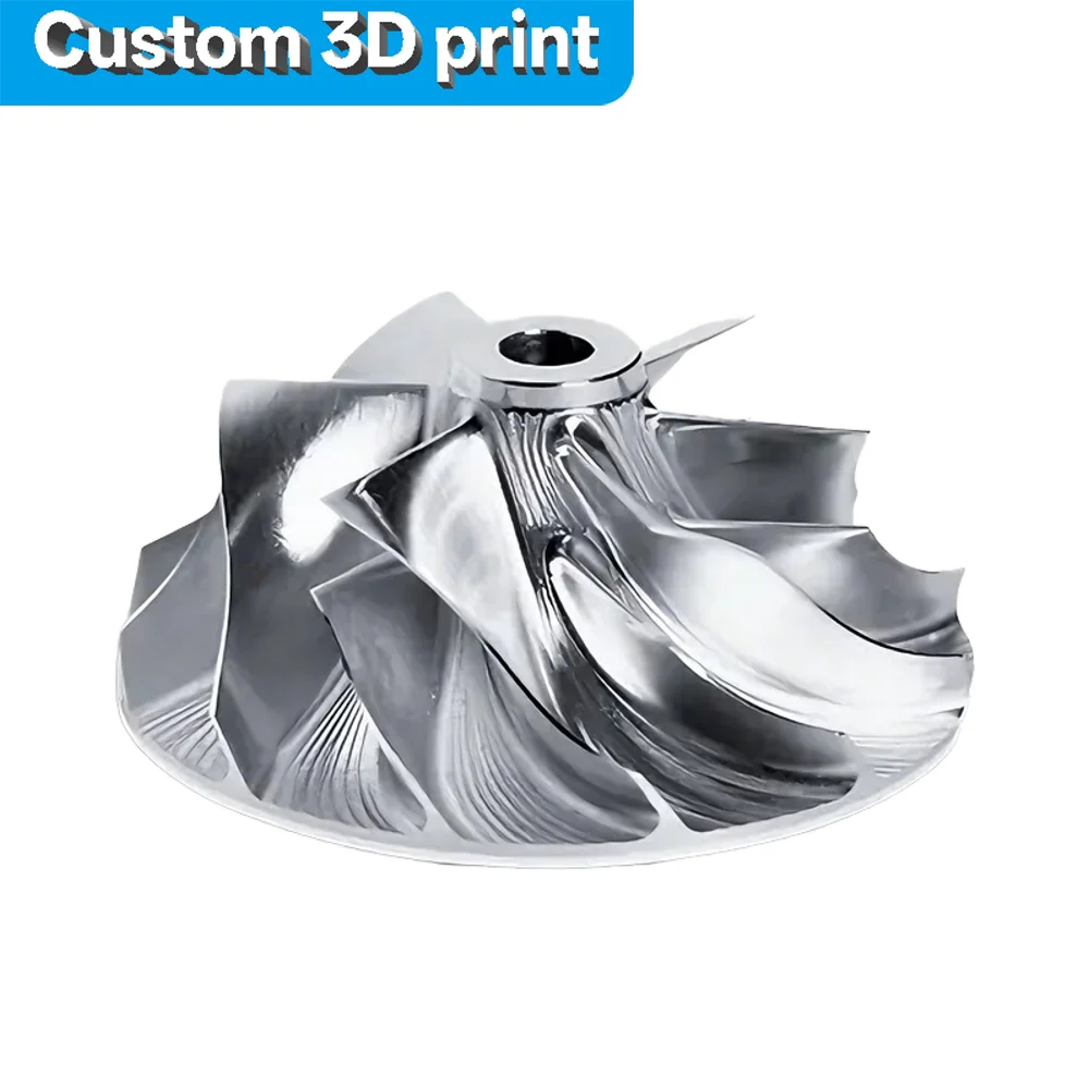5‑Axis CNC Milling Custom Turbo Impeller Compressor Wheel Aluminum Alloy Complex Curved Blade OEM ODM Precision Machining Parts