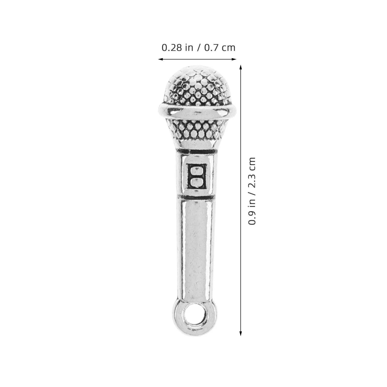 50 قطعة سحر ميكروفون صغير سبائك الزنك DIY مجوهرات اكسسوارات قلادة خمر فريدة لقلادة أساور سحر الميكروفون