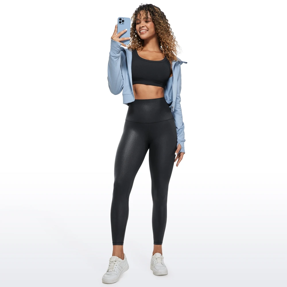 SYROKAN Super High Waisted Butterluxe Yoga Pants 25 Inches - Buttery Soft Workout Leggings for Women Over