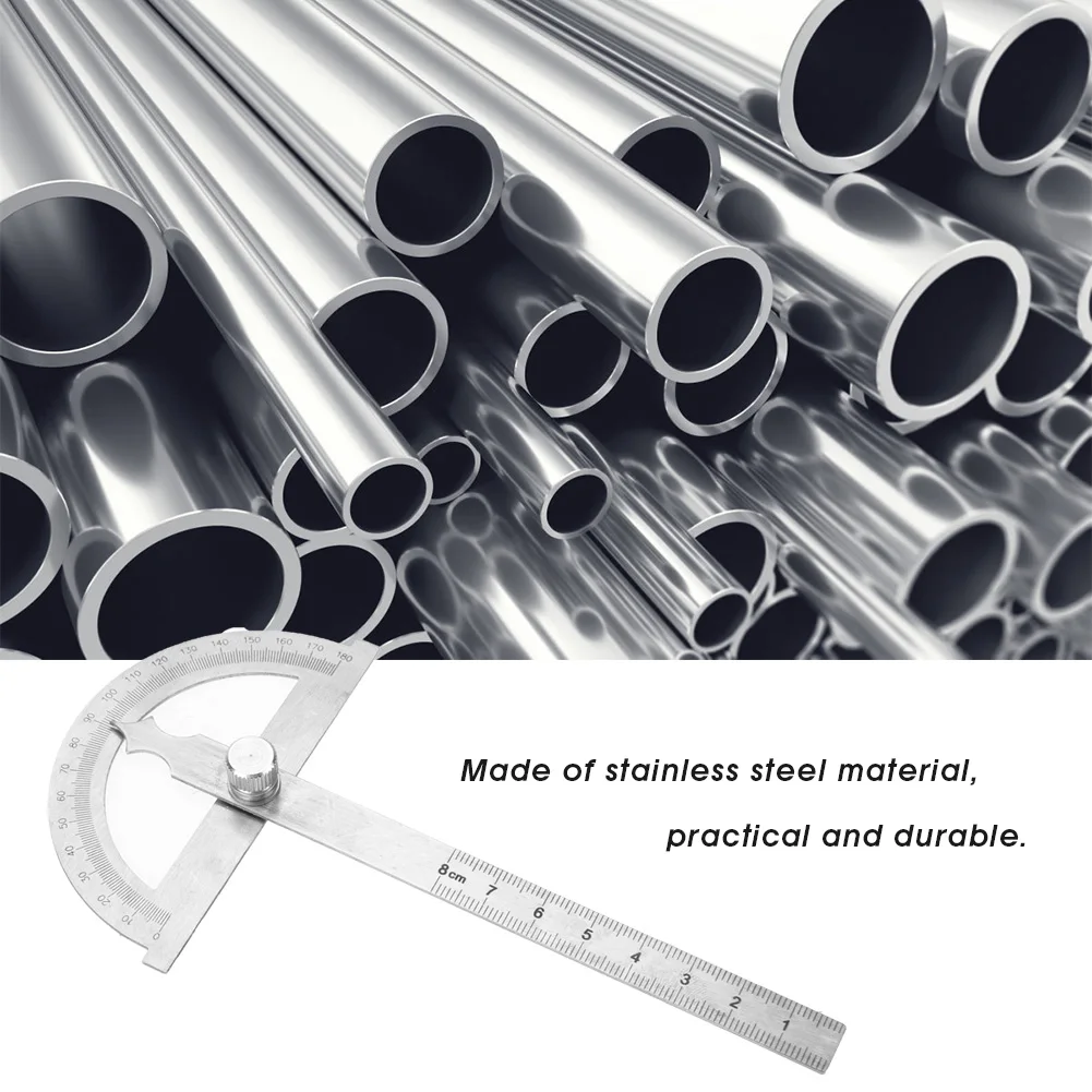 Angle Finder Ruler Stainless Steel Angle Finder 0-180 Degree Stainless Steel Protractor Goniometer Angle Finder Gauge 15cm Ruler