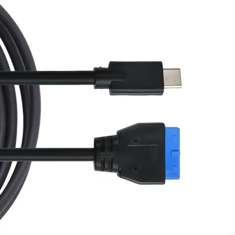 Y4QF USB C đến IDC20P Bảng điều khiển phía trước Tiêu đề nữ sang nữ cáp mở rộng 5Gbps thay thế cáp linh hoạt cho mạch chủ PC