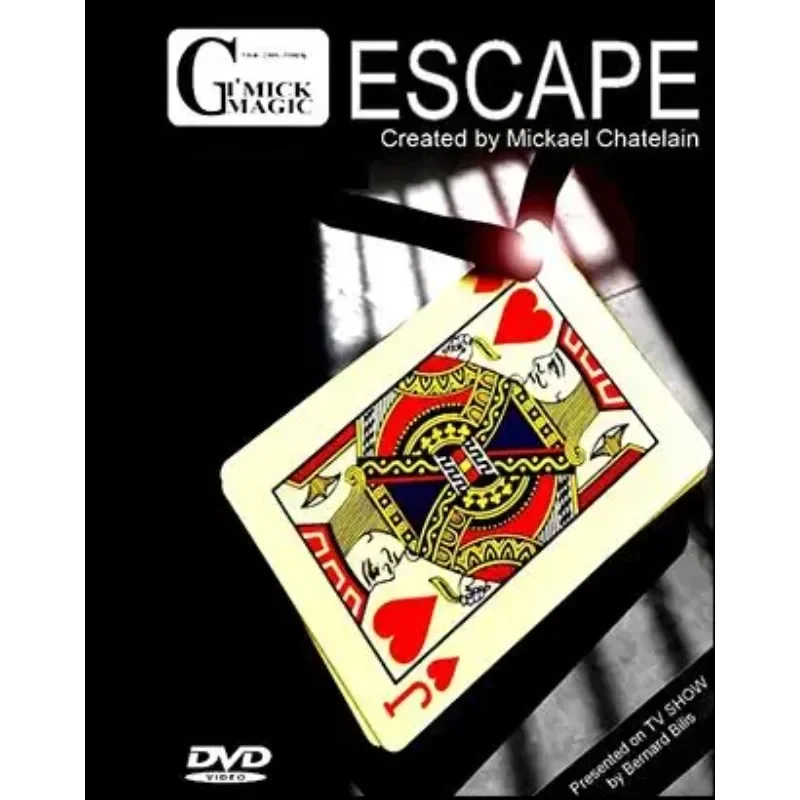 Escape By Mickael Chatelain (Gimmicks and Online instructions) Poker Card Magic Tricks Illusions Magician Magia Props Street Bar