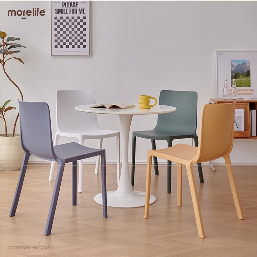 Modern Minimalist Dining Chair Wooden Leg Plastic Luxury Soft Chair Ergonomic, Toilet Chair Restaurant Coffee Shop Furniture