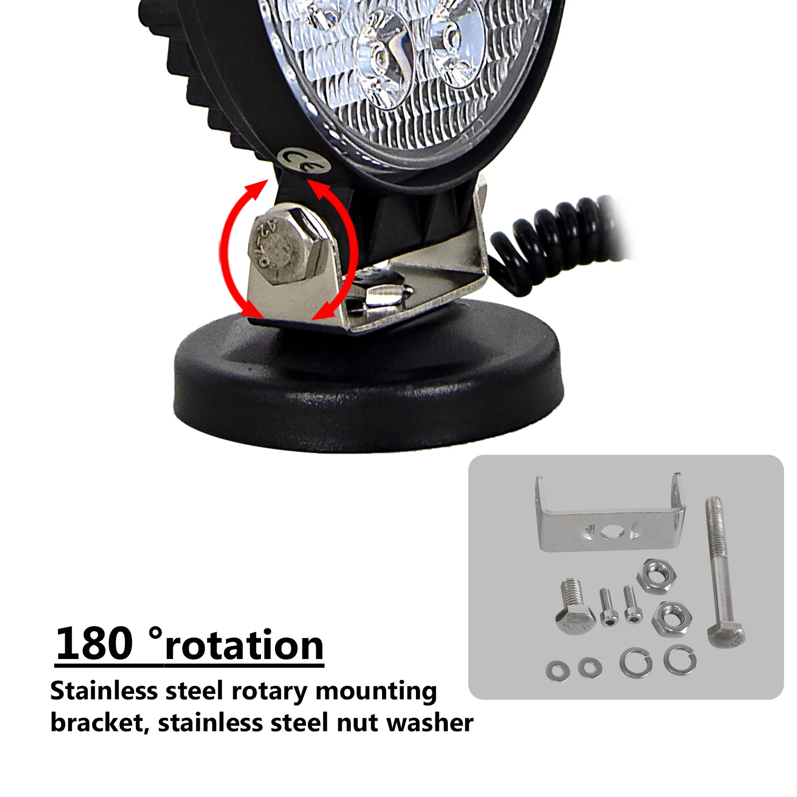 4 Zoll tragbares LED-Arbeitslicht 27 W 42 W 48 W Flutlicht-Magnetfußlampe Auto LKW Fahren Offroad 4WD 4x4 SUV ATV UTV 12 V 24 V – Detail 7