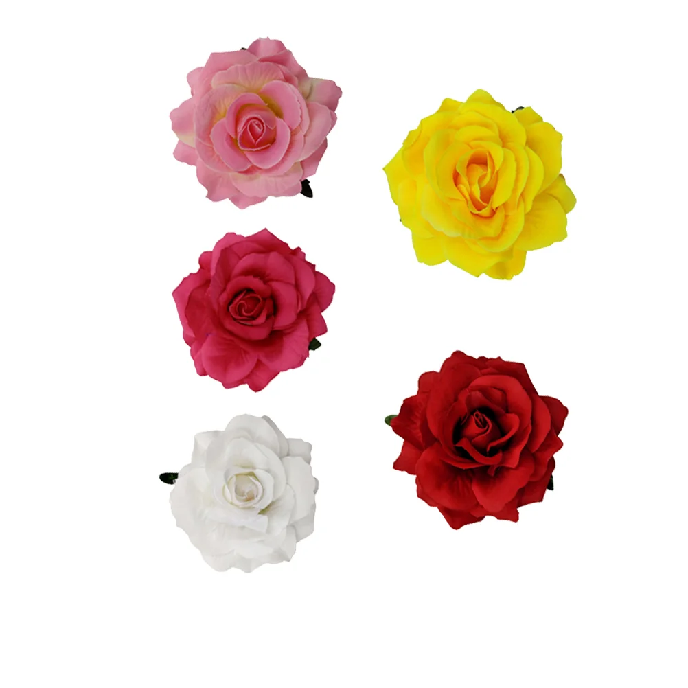 Hair Pins Rose Shape Breastpins Clips Flower Brooch Accessories Dual-Use Headwear