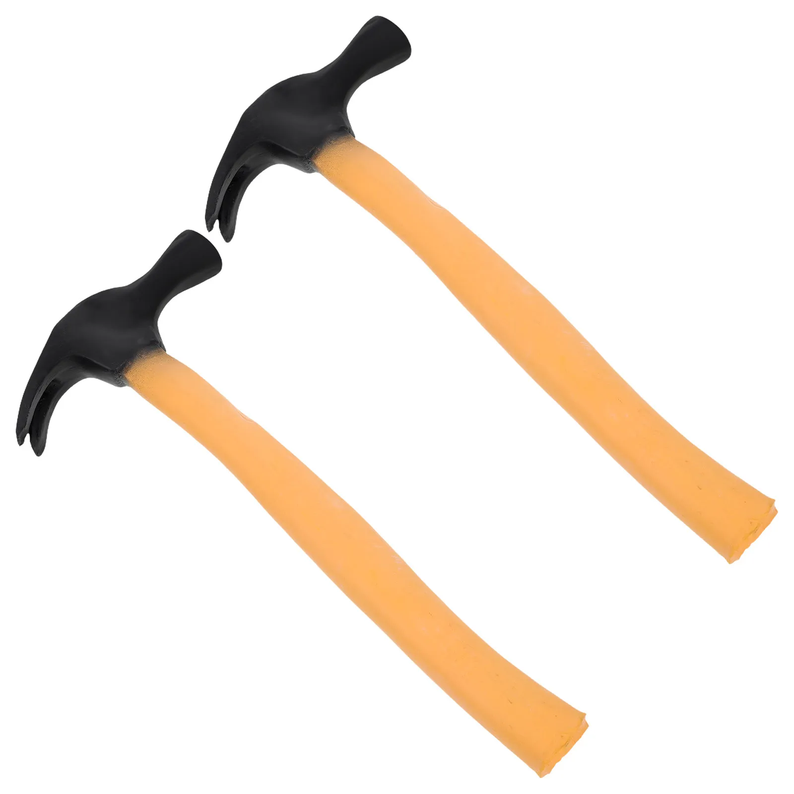 Lot de 2 marteaux factices réalistes en caoutchouc sûr et non toxique pour les farces de fête, accessoires de blagues d'Halloween, ensemble d'accessoires amusants