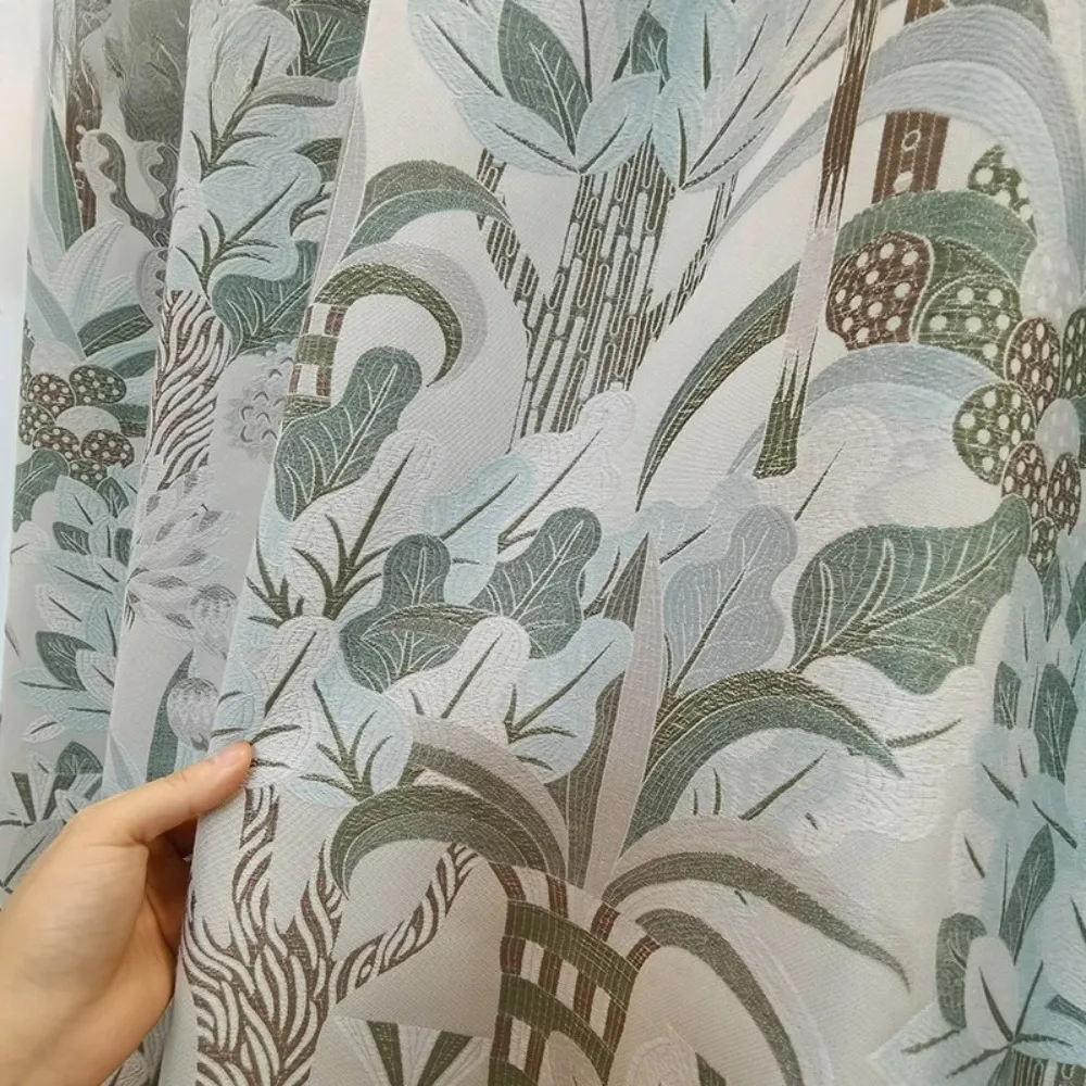 High-end Colored Jacquard Curtains for Living Room Bedroom Blackout American Windows Screen New Light Luxury Sunshade Curtains