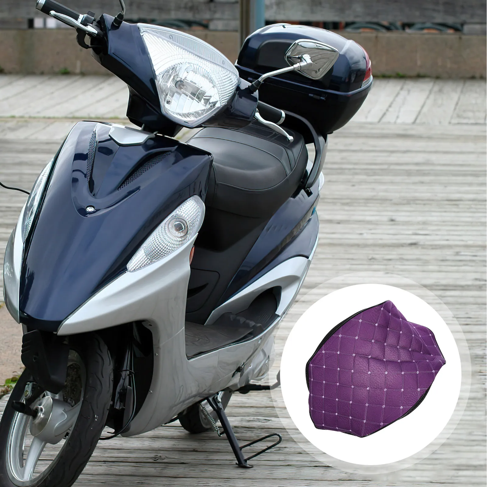 

Motorcycle Seat Cover Breathable Mesh Linen Anti-Slip Shock Absorption Protective Cover for Scooter Motorcycle Cushion Protector