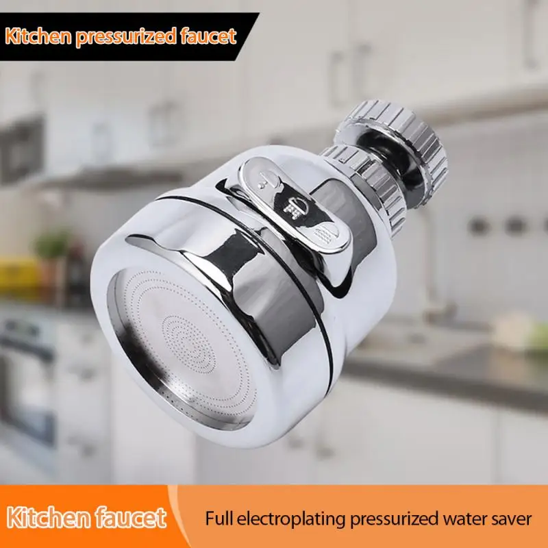 Kitchen Faucet Nozzle Stainless Steel Faucet Shower Water Saver Lengthened 360° Faucets Anti-splash Sprinkler Spray Extenders