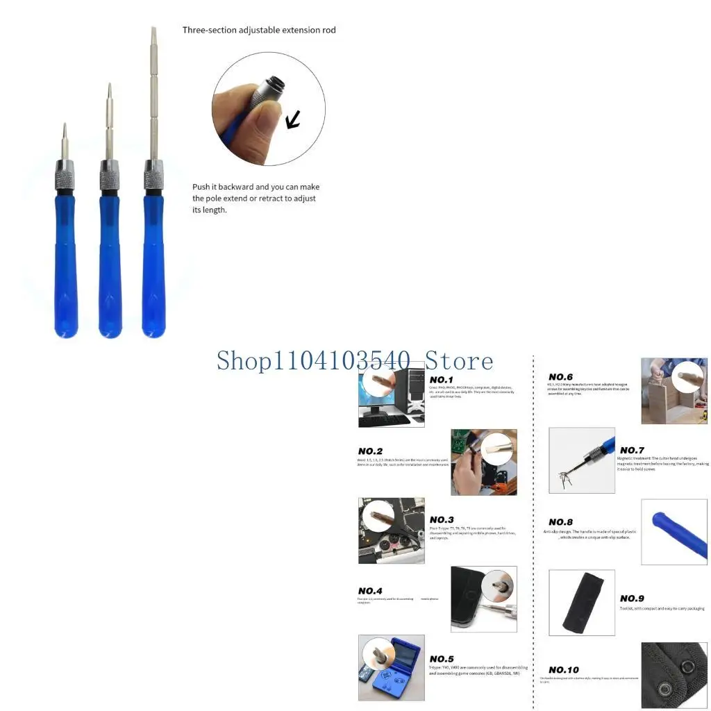 02DC Quality Alloy Steel Precise Screwdriver Set Shaft For Technicians Repairs For Smartphone Laptop Device Fixing