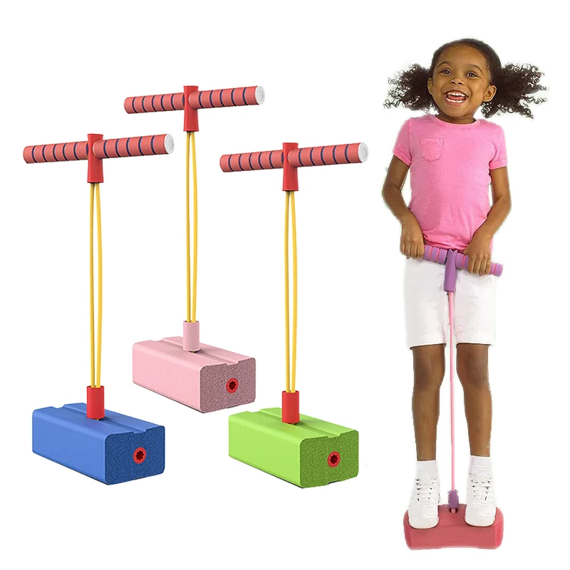 1pc Frog Jumping Pole Foam Indoor Outdoor Sports Equipment Portable Balance Trainer Bouncing Exercise for Kid Grow Taller TMZ