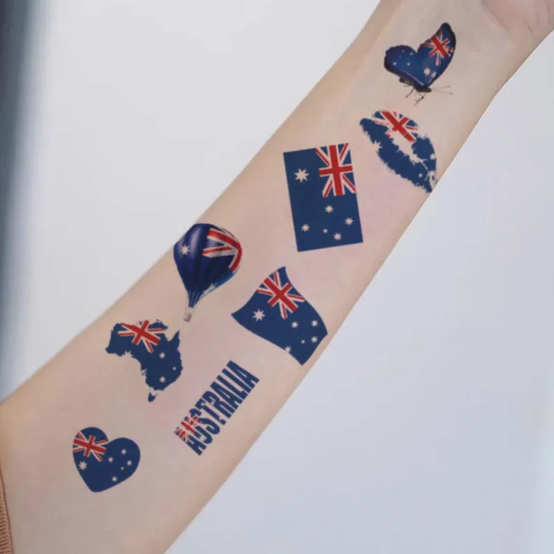 Australia Flag Temporary Tattoo Sticker, Long-lasting Waterproof, Realistic Non-reflective Fake Tattoo, for Men and Women