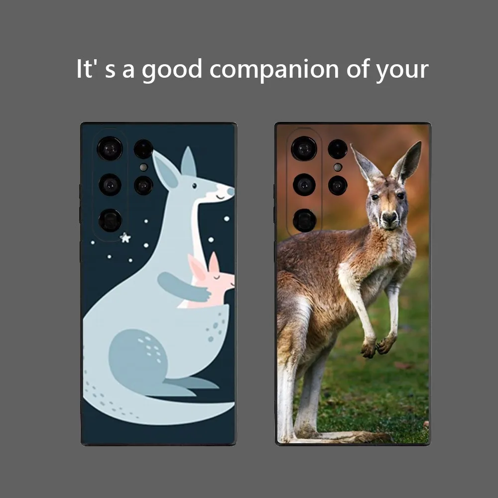 Animal Kangaroo Phone Case For Samsung Galaxy S25 Ultra S22 S23 S24 Ultra S21 S20 5G Protective Soft Silicone TPU Funda