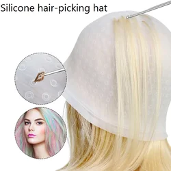 Silicone Cap for Scratches Hair Painting Hat for Scratches Silicone Meches Hair Coloring Hat for Highlighting Hood Hair Dye Cap