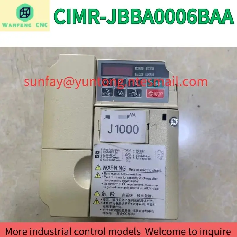 

second-hand Frequency converter CIMR-JBBA0006BAA 1.1KW/0.75KW test OK Fast Shipping