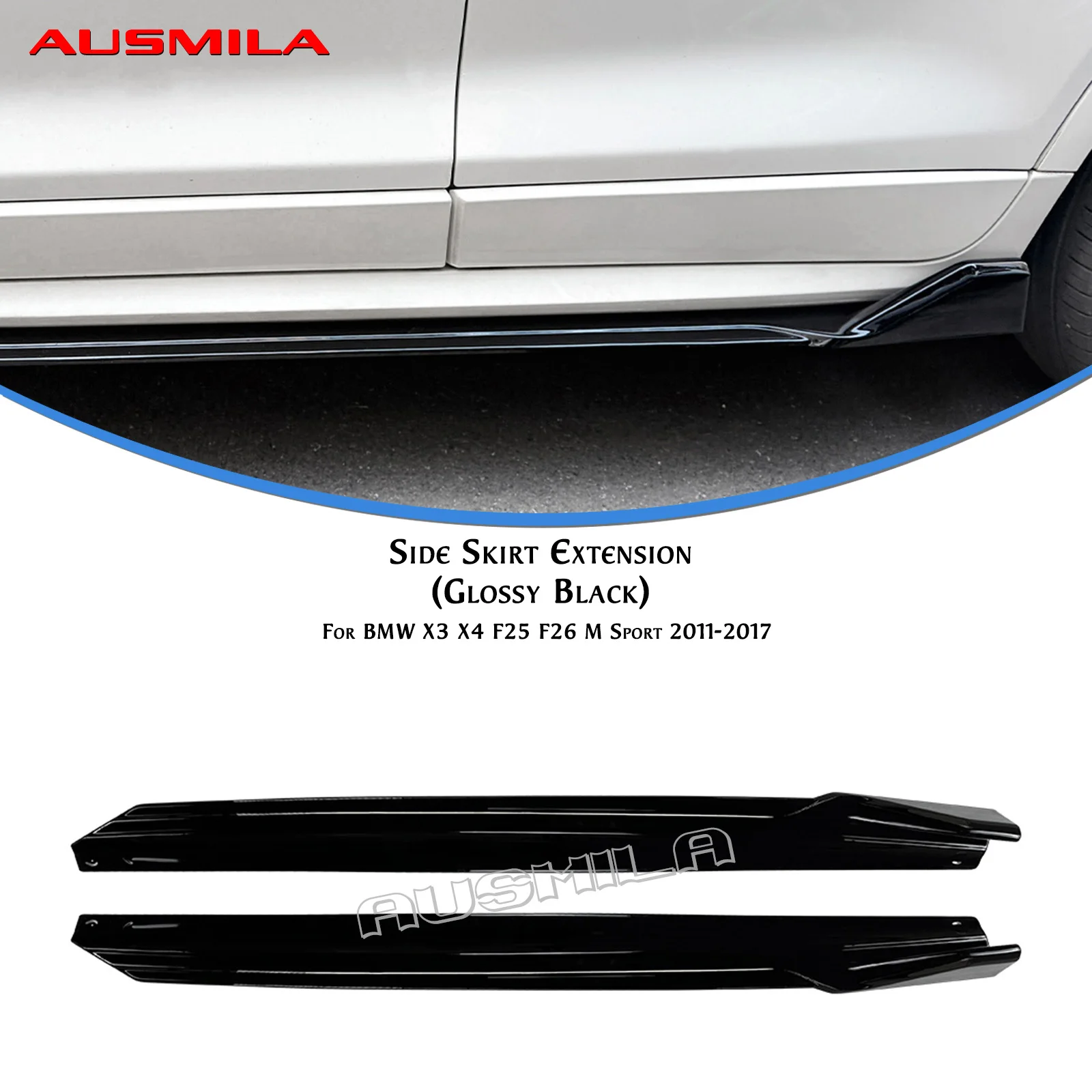 

Car Door Panel Lower Side Skirt Extension For BMW X3 X4 F25 F26 M Sport 2011 2012 2013 2014 2015 2016 2017