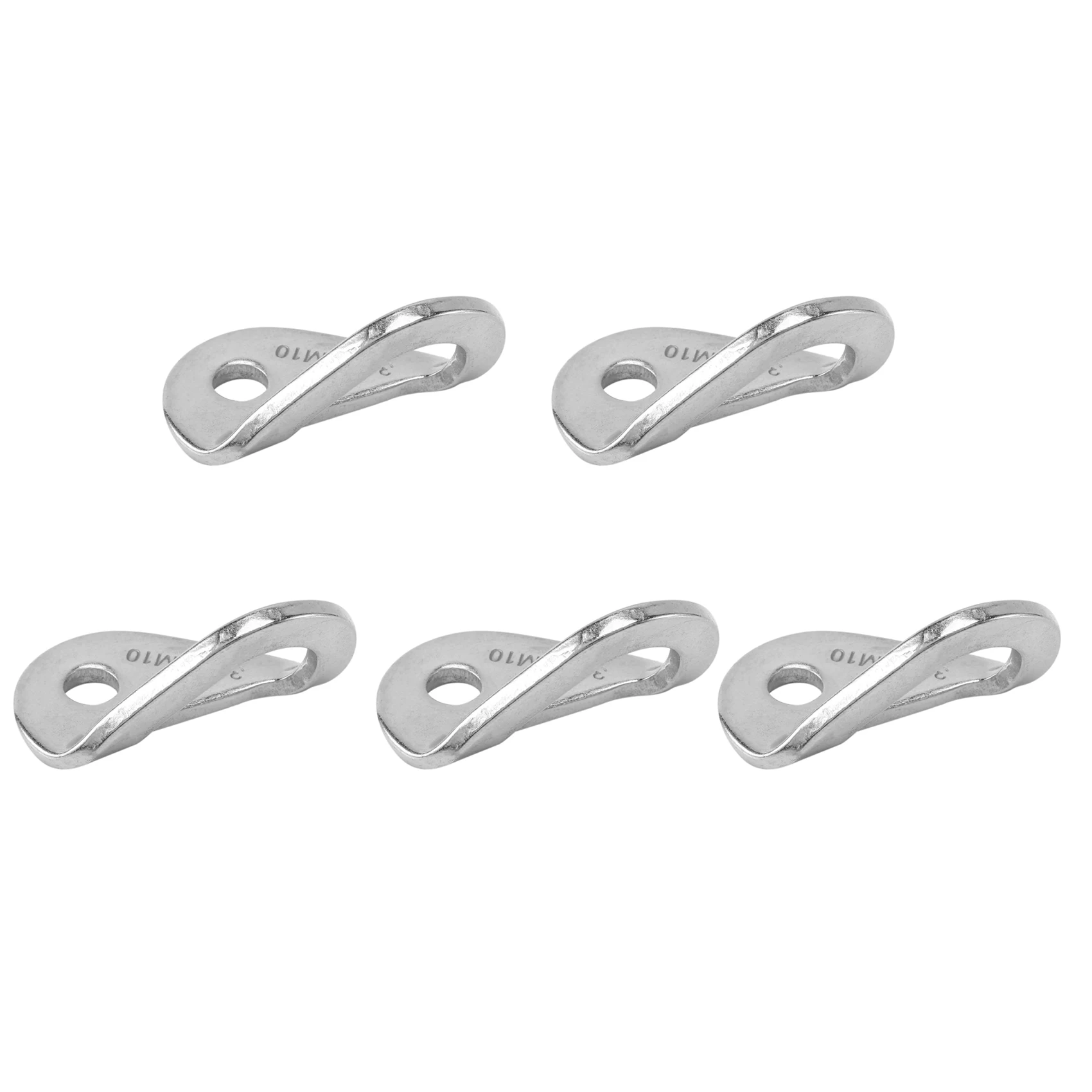 5 Pieces 3/8 Inch 25KN Bolt Hanger Plate 304 Stainless Steel for Rock Climbing Caving Anchor Belay Rescue Rigging Work