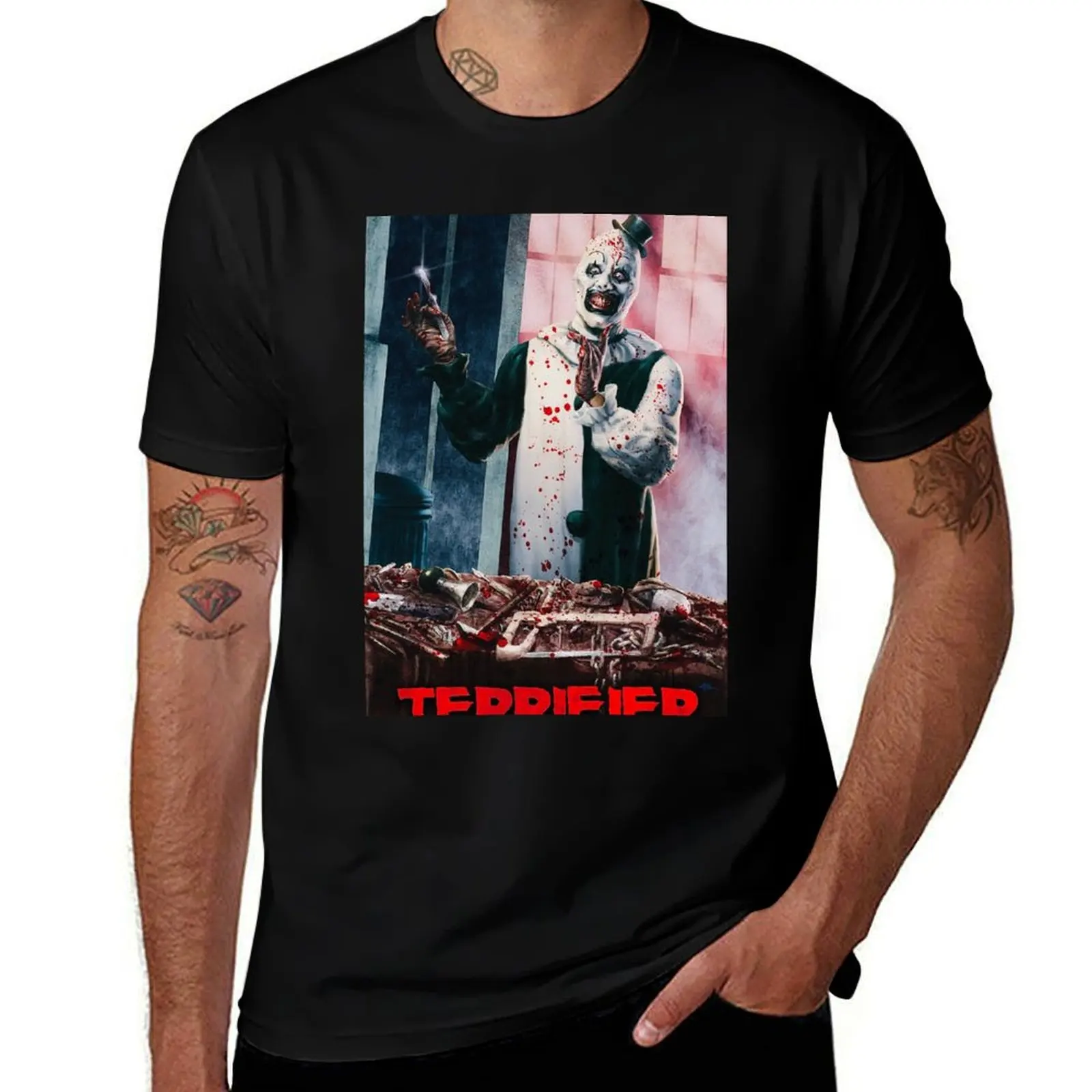 

Terrifier Horror Movie Art T-Shirt Lightweight Sport Basic T-Shirt