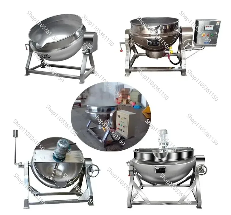 Commercial electrical steam gas heated jam source  ketchup jacketed cooking kettle cooking machine