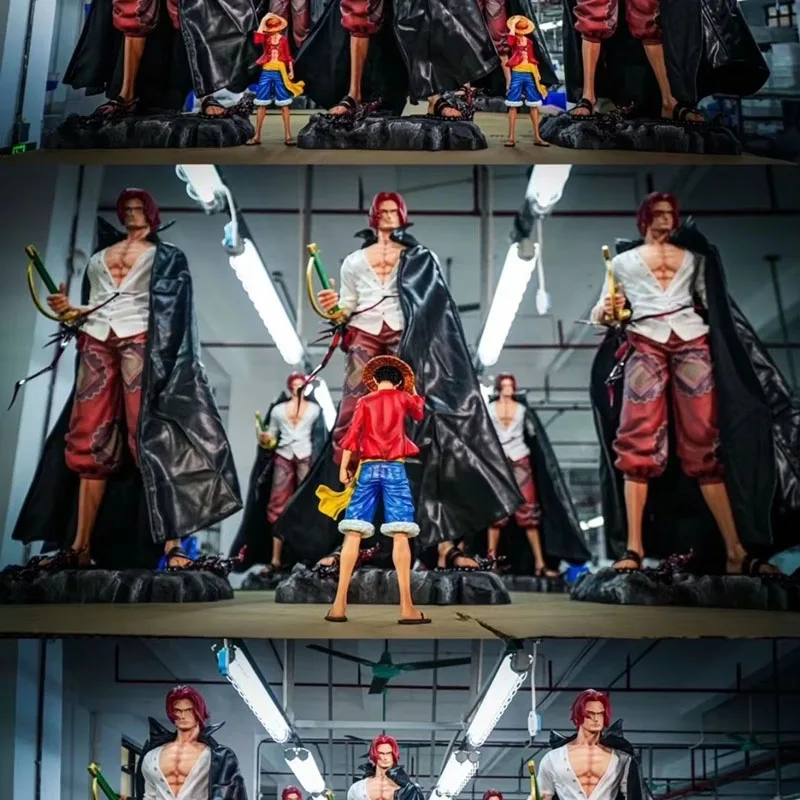 Figura de una pieza genuina en Stock, vástagos de pelo rojo, colección de Anime, modelo C, adornos de escritorio, decoraciones, regalos de vacaciones, Juguetes