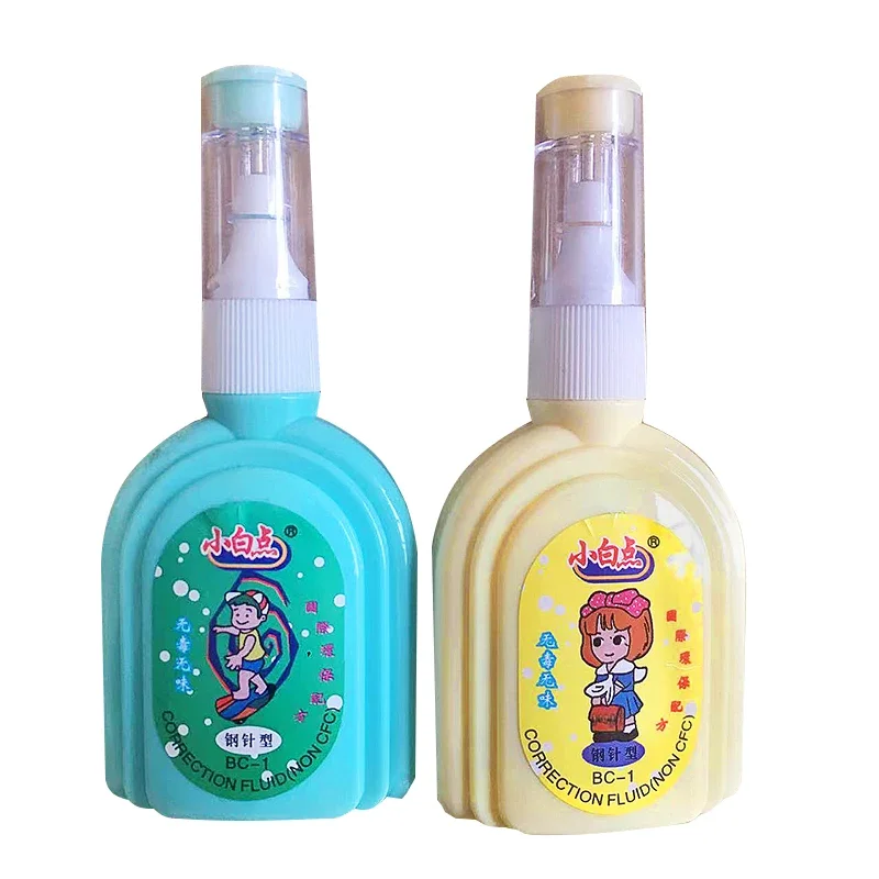 

2Colors Cute Cartoon Correction Fluid 13ml White Writing Correction Pen Office Accessories Kawaii School Supplies Stationery2024