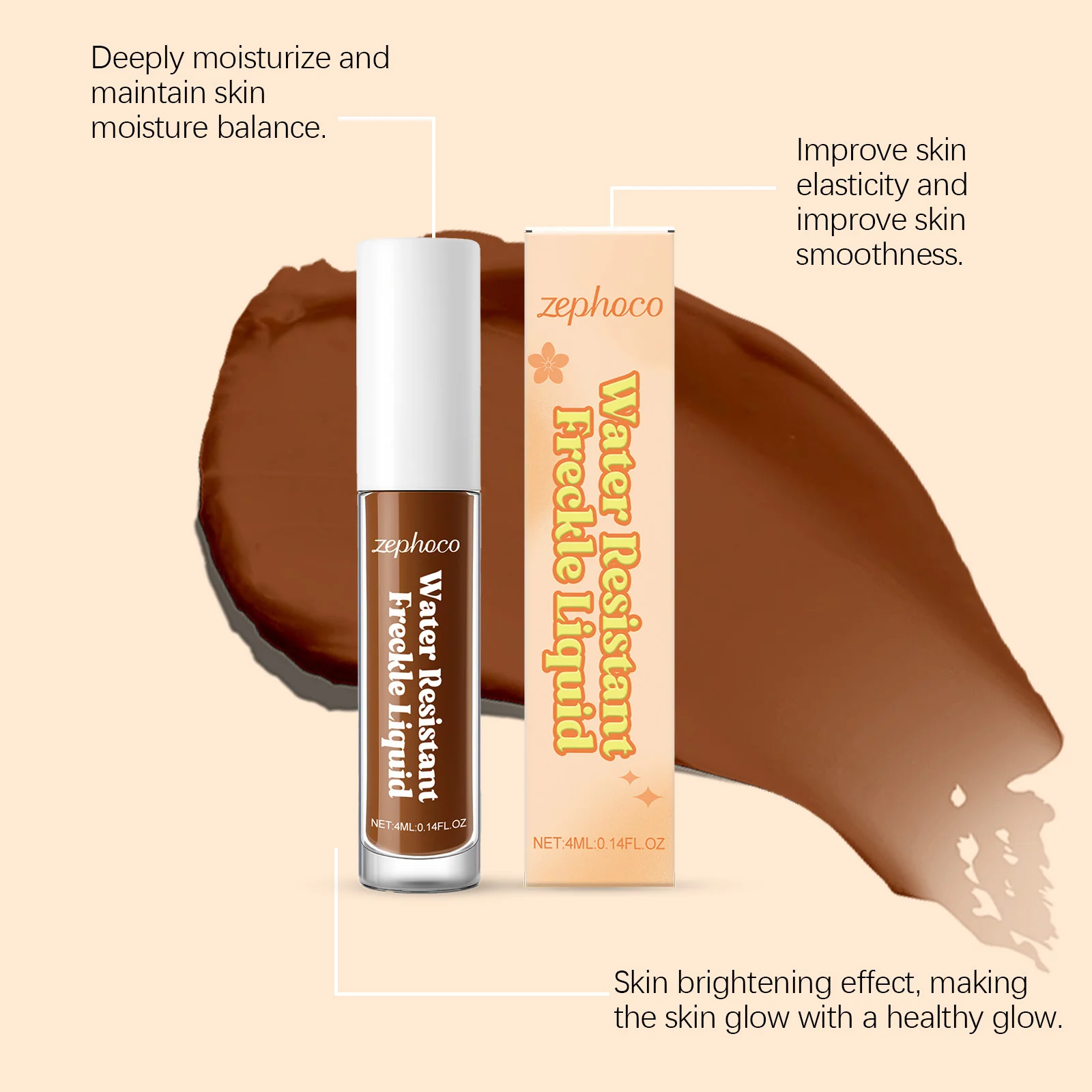 Waterproof Natural Simulation Freckle Stamp Pen Freckle Liquid Fake Dot Spot Easy Color Quick Dry Sweatproof Freckle Makeup Pen