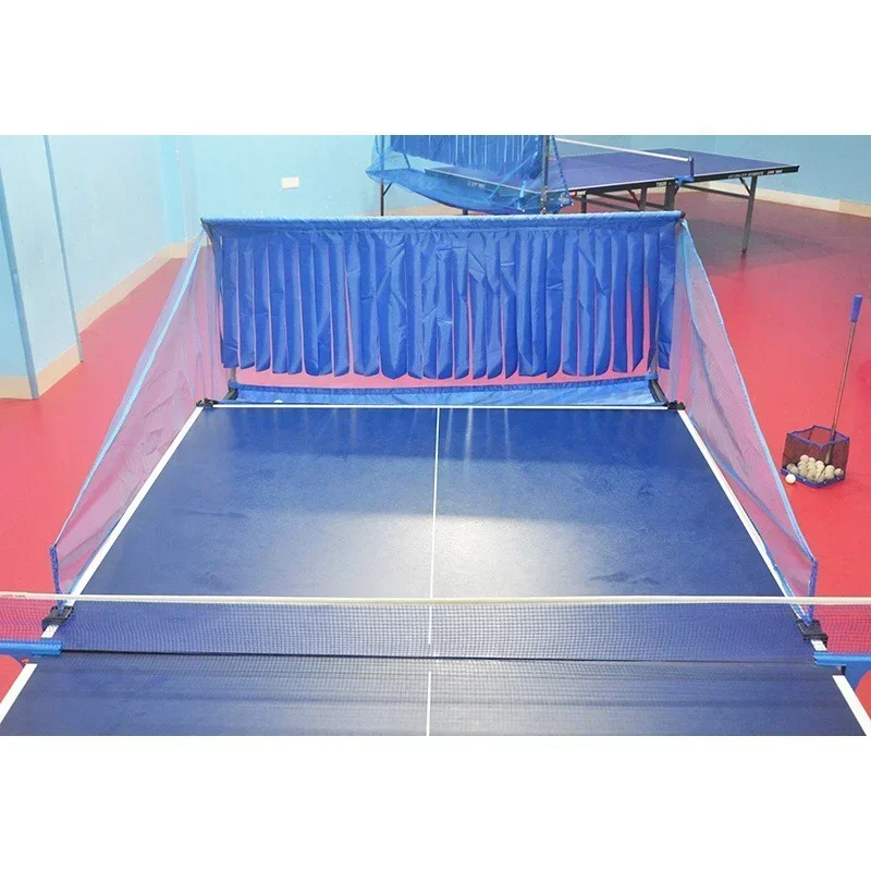 

A Machine d'entraînement tennis table, multi-balles, filet de collection d'entraînement, support ceinture, portable