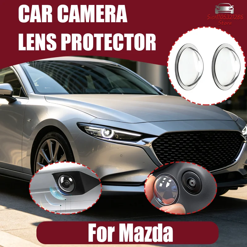 For Mazda Car Camera Protective Cover,Lens Cover Specific,Car Mounted 360 Reverse Camera Protective Cover,Univer
