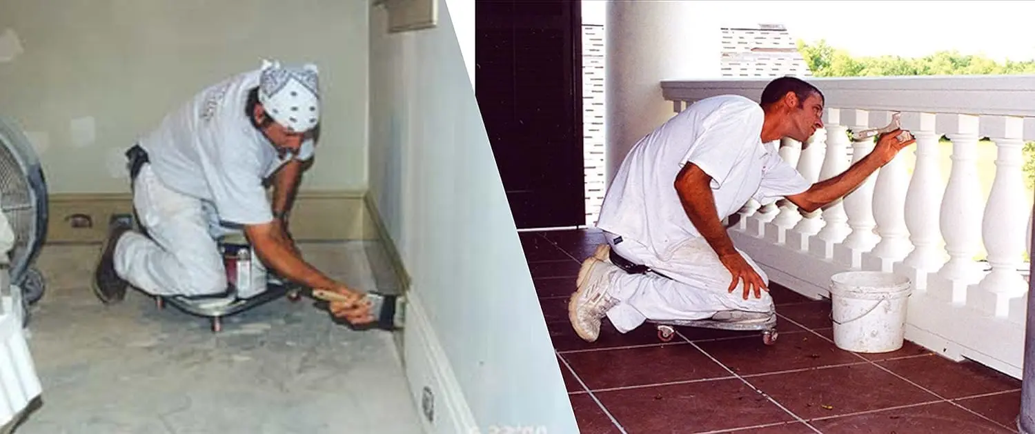 زاحف الركوع/الجلوس مع عجلات 3 بوصات ودعم الصدر، أسود · مبيعات المصنع مباشرة #3