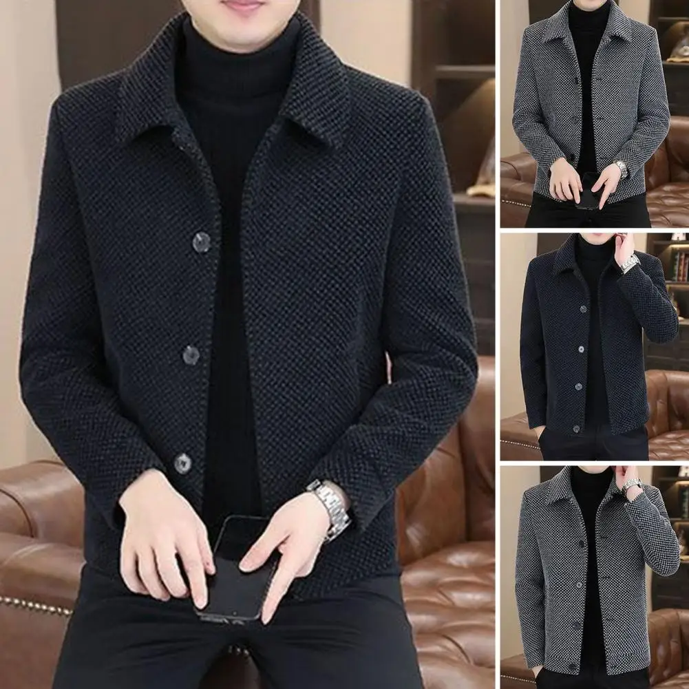 New Plush-lined Thickened Men's Jacket Autumn/winter Casual Versatile Slims Smooths Your Silhouette High-end Male Jacket Outwear