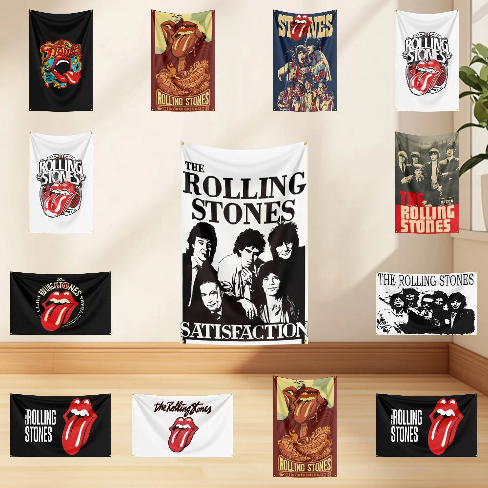 

3x5ft T-Th-e-Rolling Stones Flag Professional Flag Polyester Digital Printing Flagge Banner For Decoration Garage Room Home