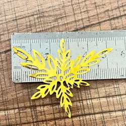 10Pcs Gold Metal Snowflake Filigree Wraps Connectors Metal Crafts Decoration DIY Findings 42*53mm