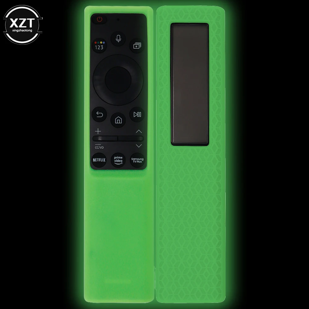 Remote Control Shell Luminous Integrated Simple Textured Silicone Protective Cover for Samsung BN59-01357F Remote Control