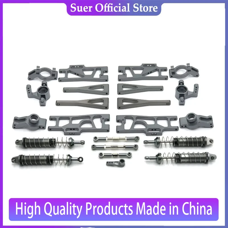 WLtoys 12402-A 104009 RC Car Truck Grey All Metal Upgrade Parts Wheel Seat Tire Shock Absorbers Arm Chassis Reinforcement For