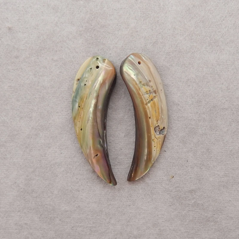 Natural Stone Abolone Shell Earring Beads 48x12x4mm  Colorful Fashion Jewelry DIY Making Accessories for Women