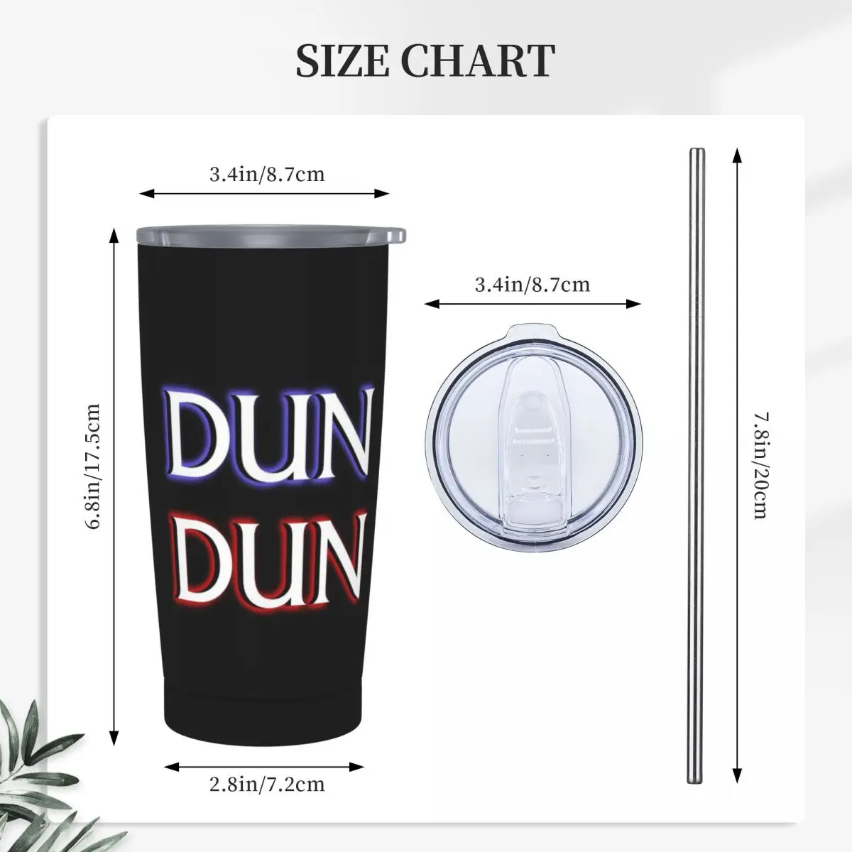 Dun Dun Meme (Law, Order, Parody) Stainless Steel Tumbler Vacuum Insulated Mug Thermal Cold Cup Straws With Lid 20oz