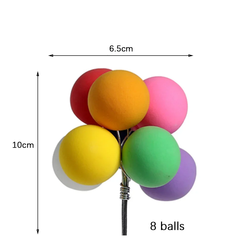 8Pcs/Set Colorful Ball Bundle Clay Balloons Cake Topper Creative Cupcake Card Flag Birthday Party Baby Shower Dessert Decoration