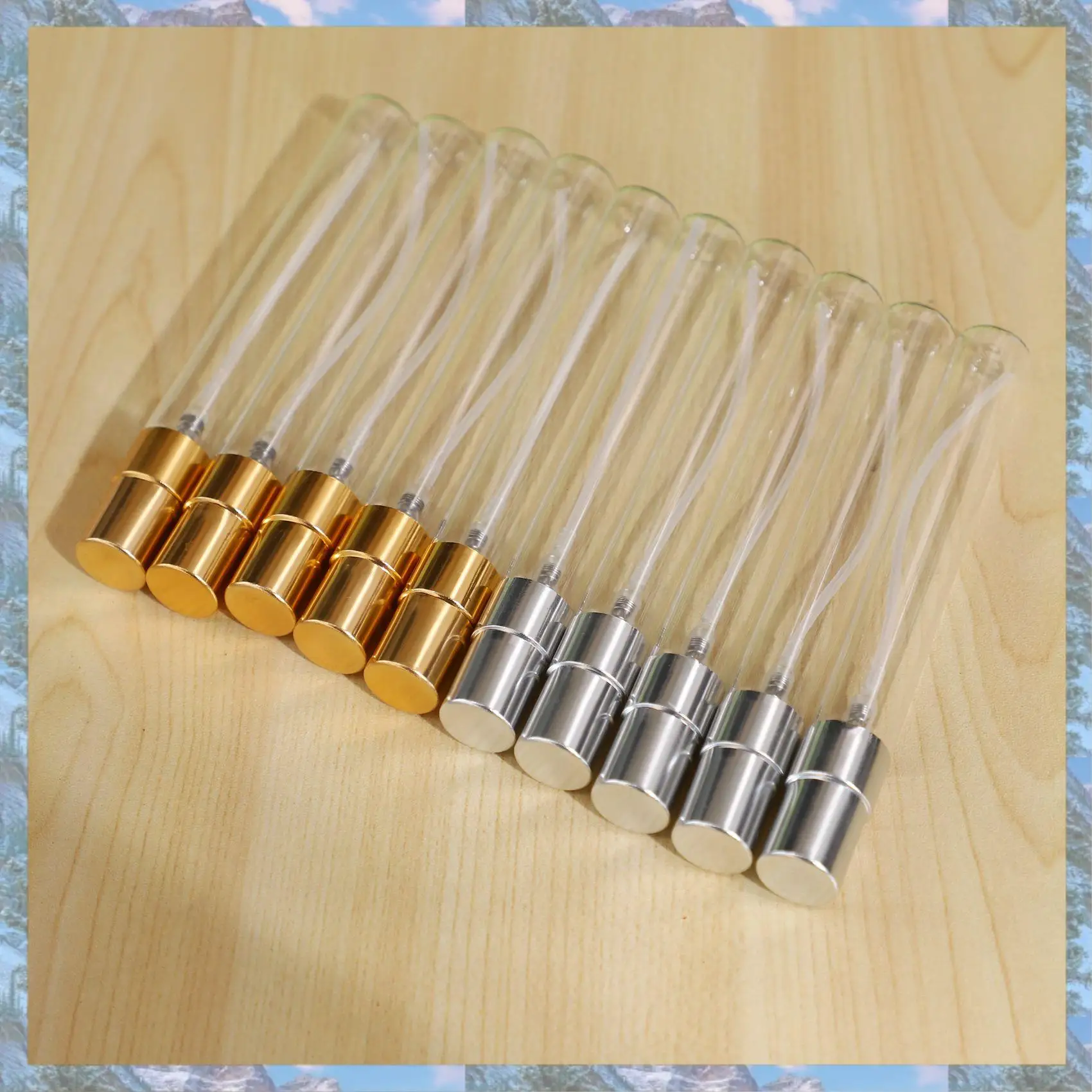 X16A 2025 NUOVO-10 Pezzi/10ML Flacone spray da viaggio ricaricabile per profumo, Flacone spray per profumo portatile con pompa in alluminio