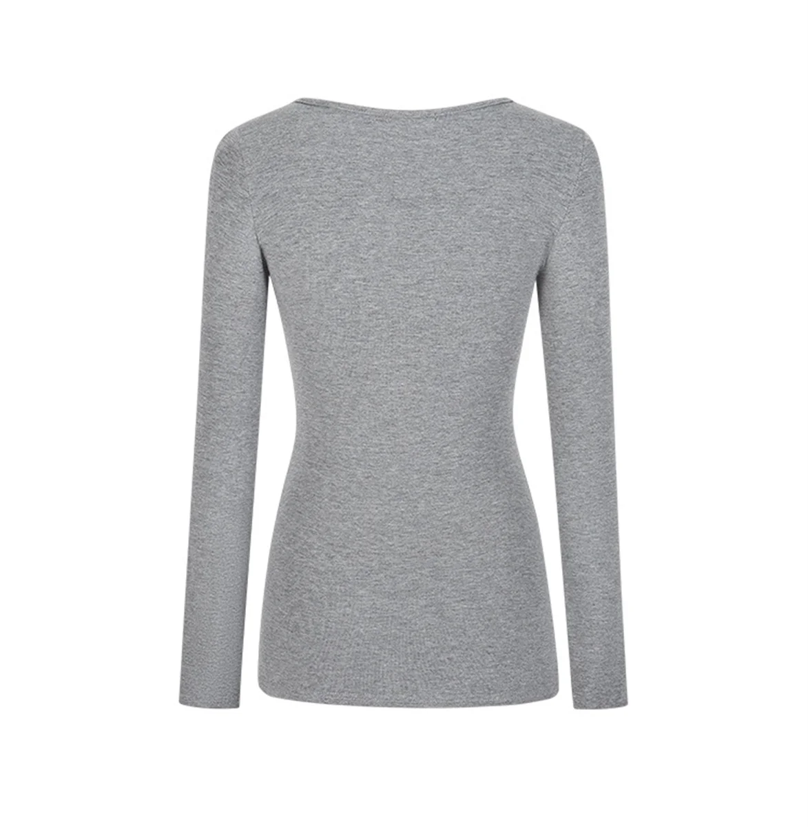 Women's Solid Plain Half Button Front Ribbed Tee Simple Fashion Pullover Top Casual Slim Fit Long Sleeve Round Neck T-Shirt 2026